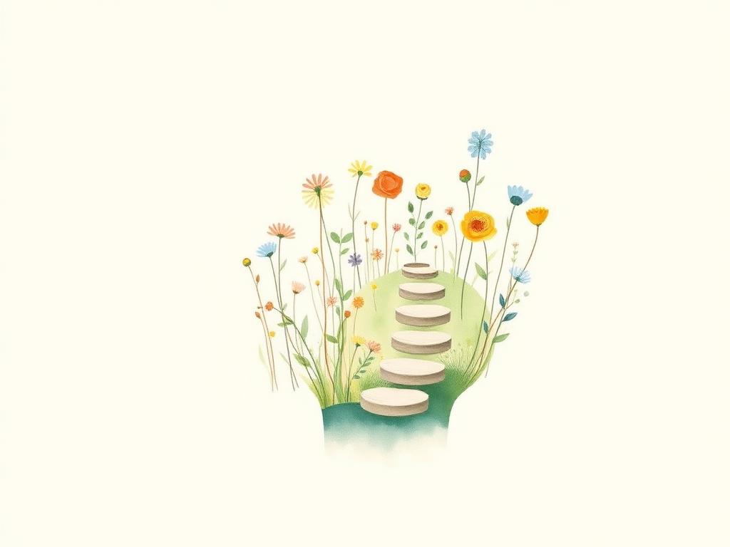 Cognitive Behavioural Therapy (CBT) — calming abstract illustration